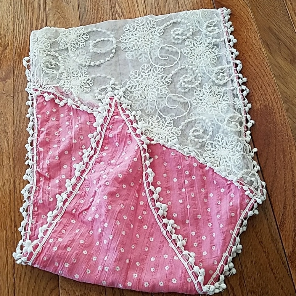 Lace, pink scarf,  from Tucker Tate
